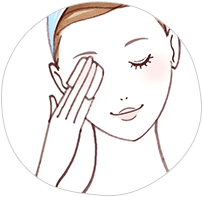 コットンでふき取る